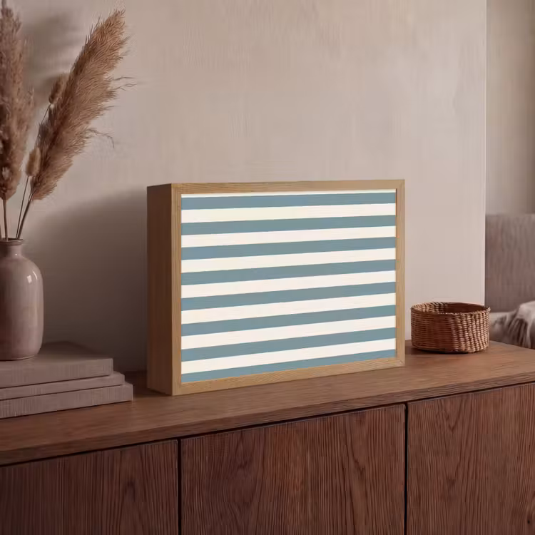 Lightbox - Wandlamp - Strepen - Modern - Blauw — 4