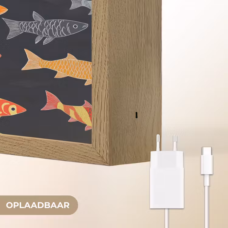 Lightbox - Wandlamp - Vissen - Patroon - Kleurrijk — 7