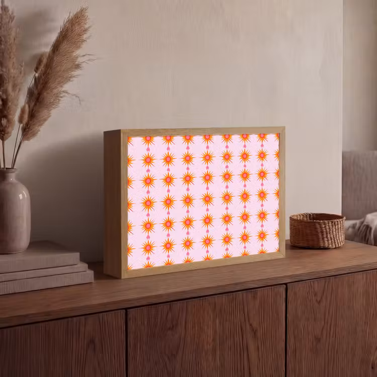 Lightbox - Wandlamp - Zon - Motief - Roze — 4