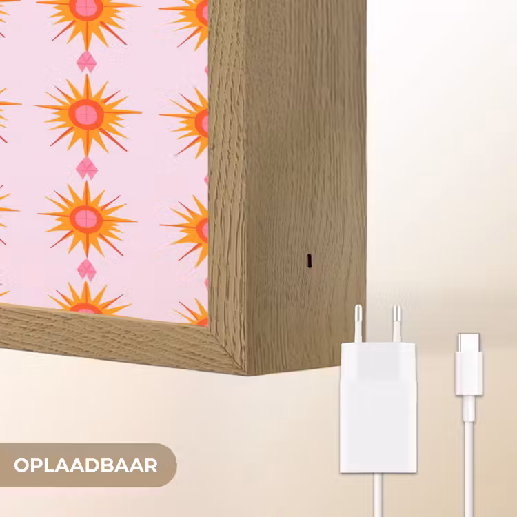 Lightbox - Wandlamp - Zon - Motief - Roze — 7