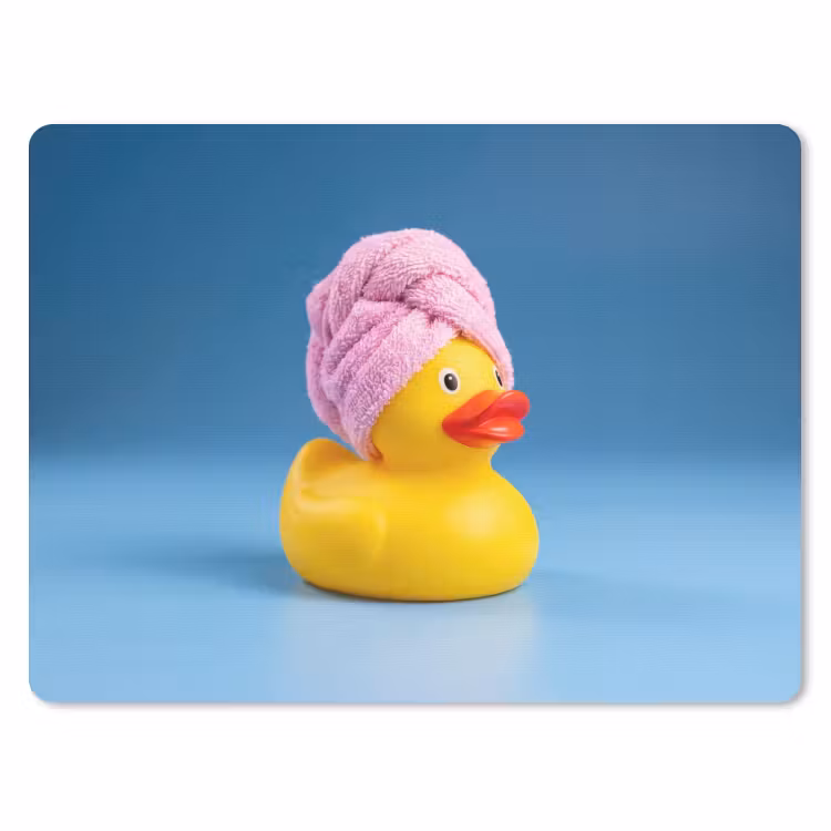 Muismat - Badeend - Handdoek - Blauw — 1