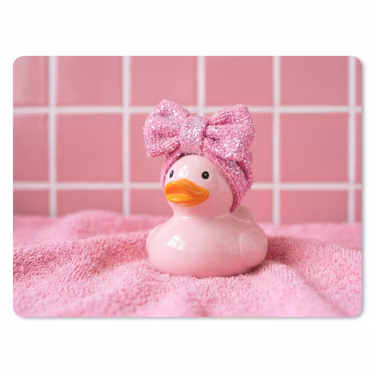 Muismat - Badeend -Strik - Roze — 1