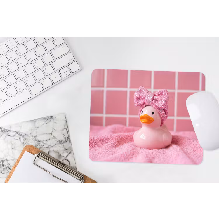 Muismat - Badeend -Strik - Roze — 2