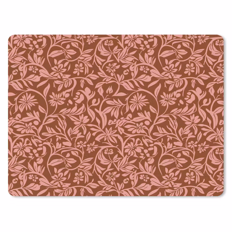 Muismat - Bloemen - Print - Roze — 1