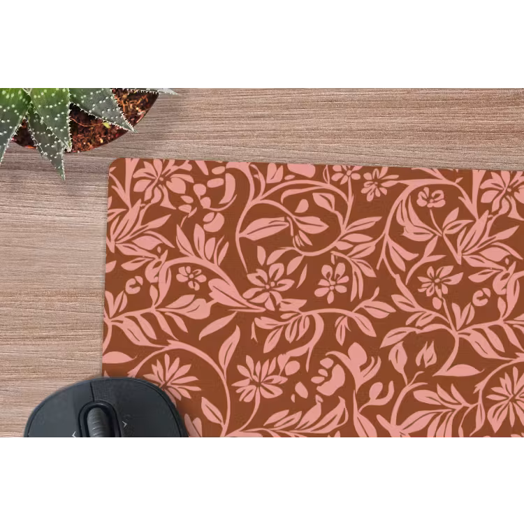Muismat - Bloemen - Print - Roze — 4
