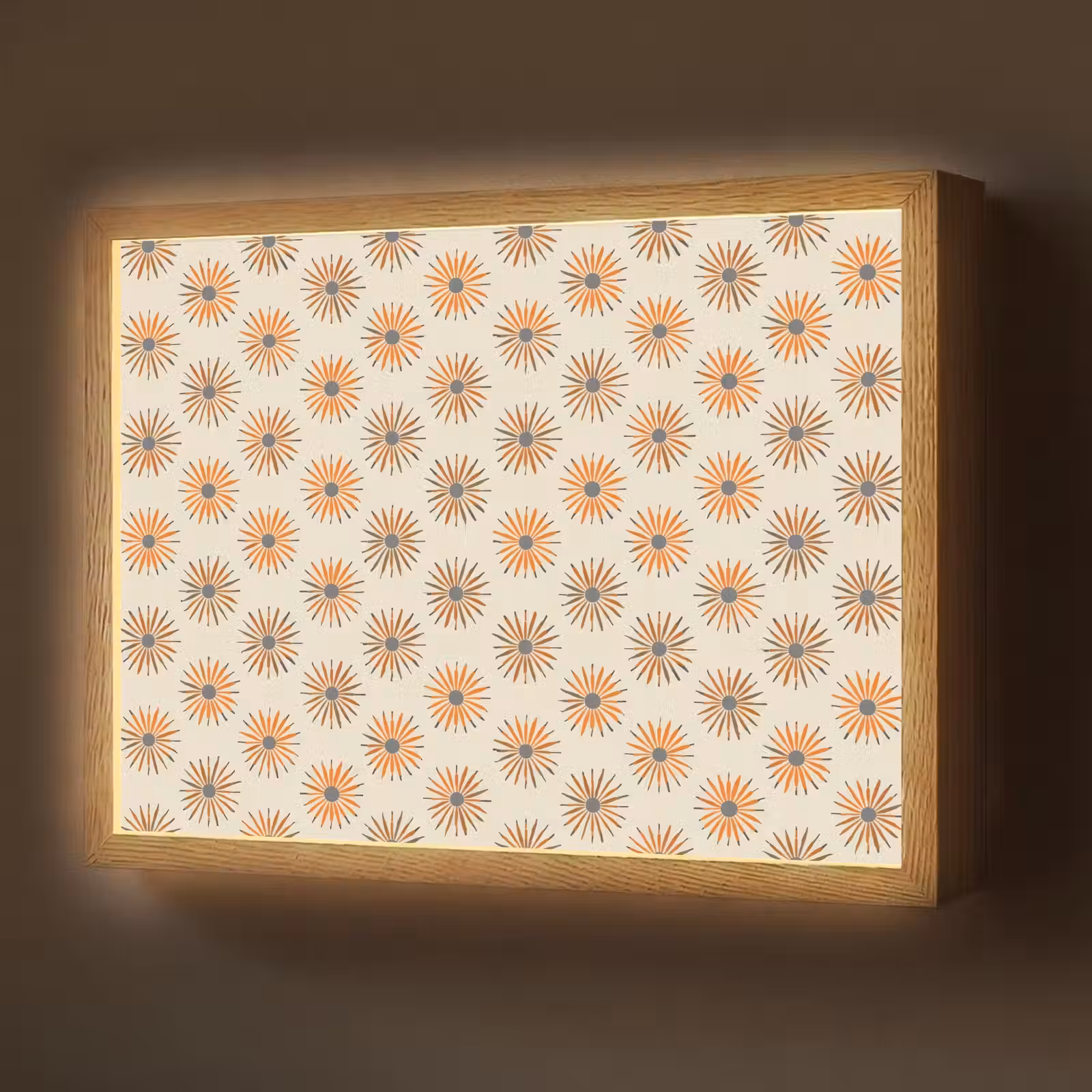 Lightbox - Wandlamp - Madelief - Patroon - Oranje — 1