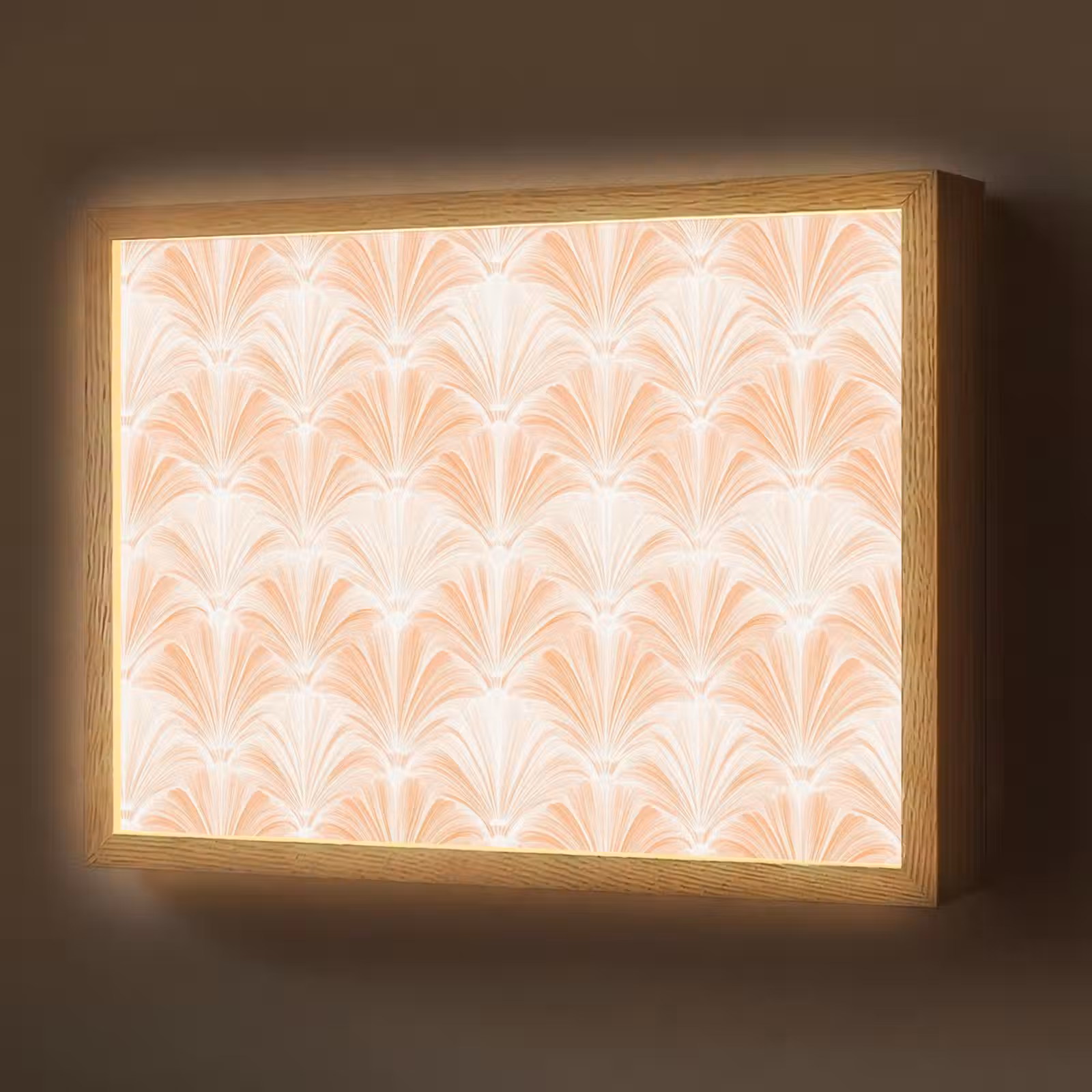 Lightbox - Wandlamp - Waaier - Patroon - Perzik — 1