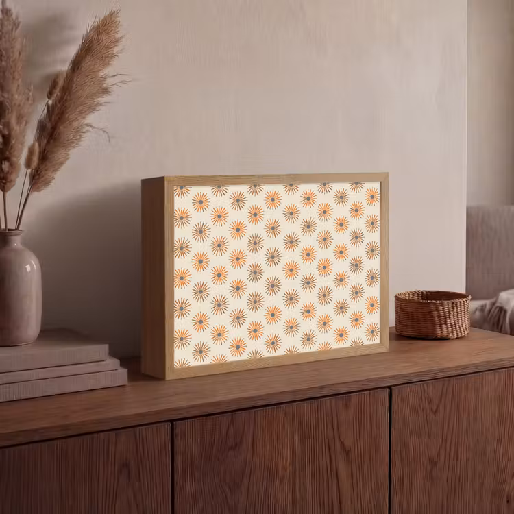 Lightbox - Wandlamp - Madelief - Patroon - Oranje — 4