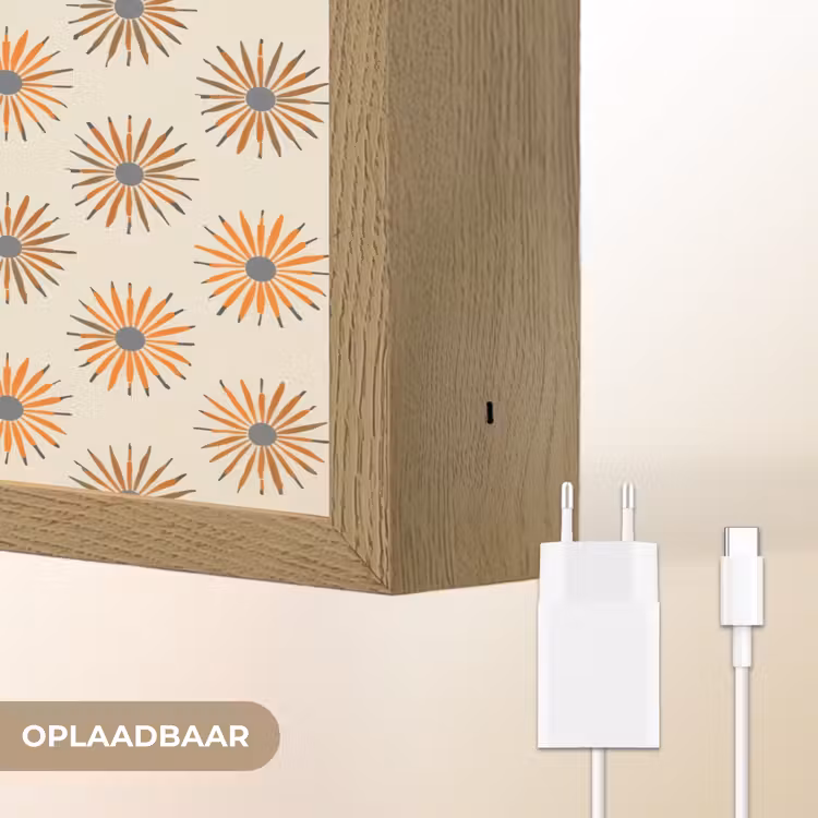 Lightbox - Wandlamp - Madelief - Patroon - Oranje — 7