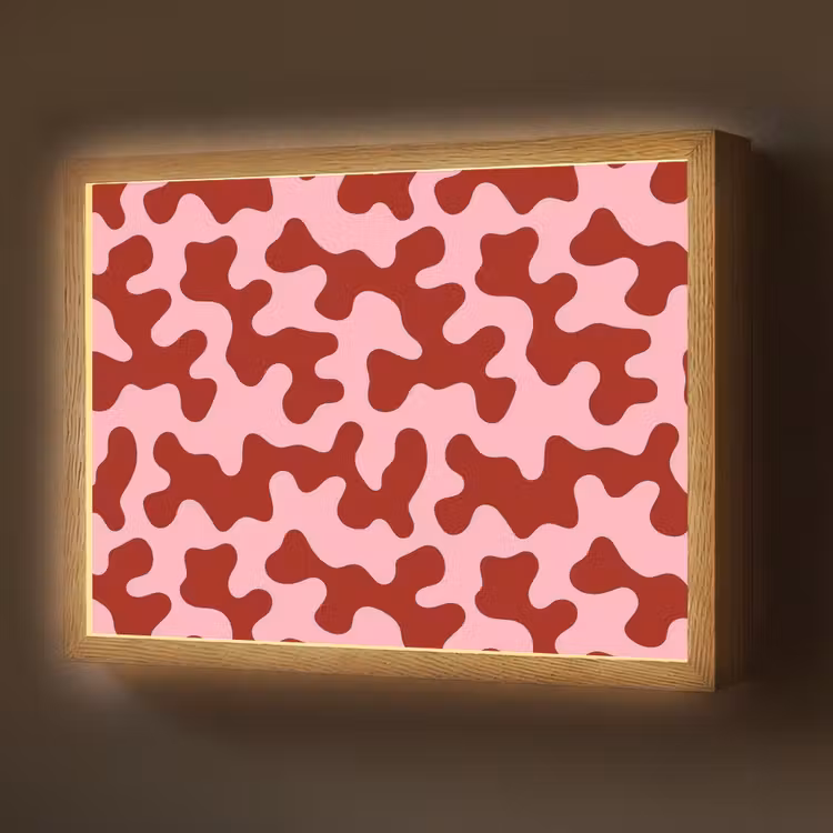 Lightbox - Wandlamp - Modern - Abstract - Rood — 1