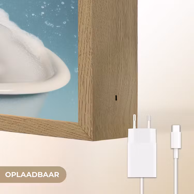 Lightbox - Wandlamp - Teckel - Bad - Schuim - Waterdruppels — 7