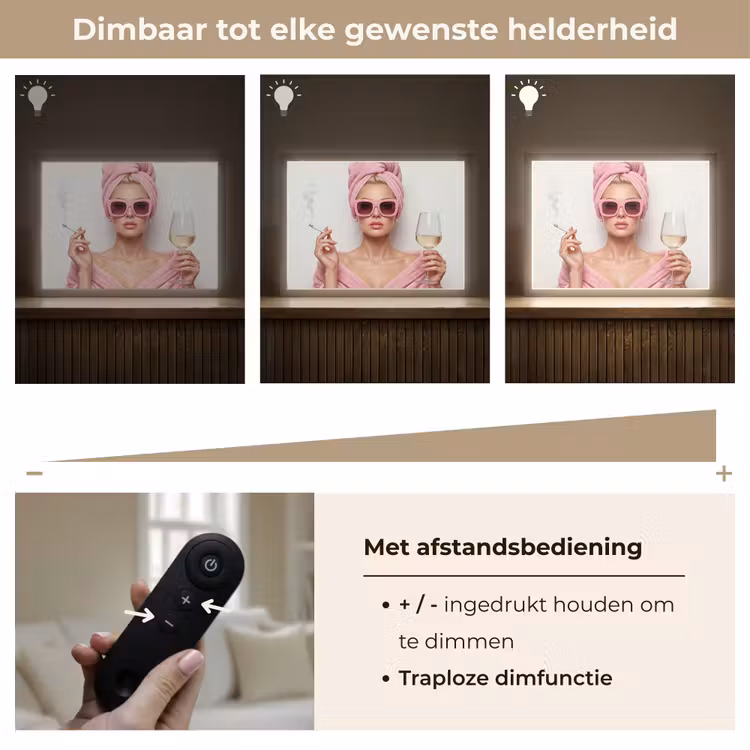 Lightbox - Wandlamp - Vrouw - Roze - Wijn - Zonnebril — 9