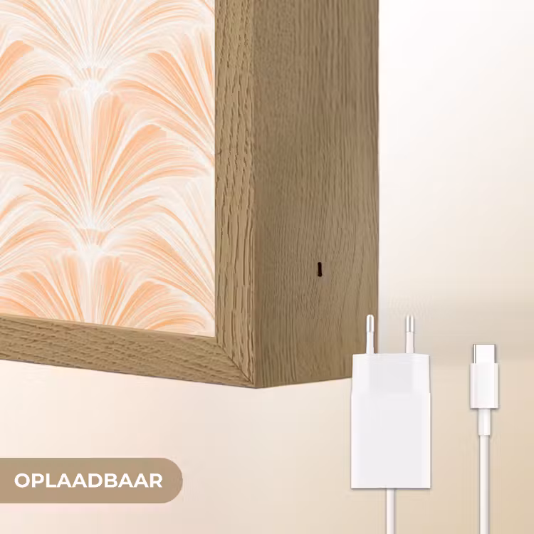 Lightbox - Wandlamp - Waaier - Patroon - Perzik — 7