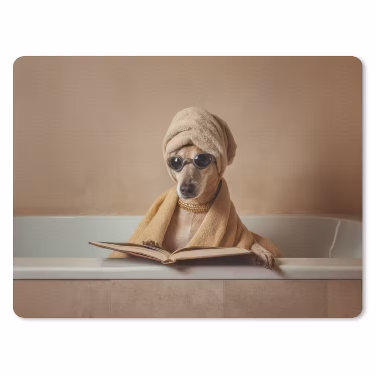 Muismat - Bad - Hond - Boek - Zonnebril — 1