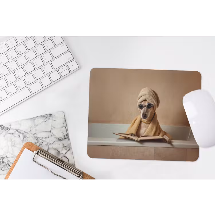 Muismat - Bad - Hond - Boek - Zonnebril — 2