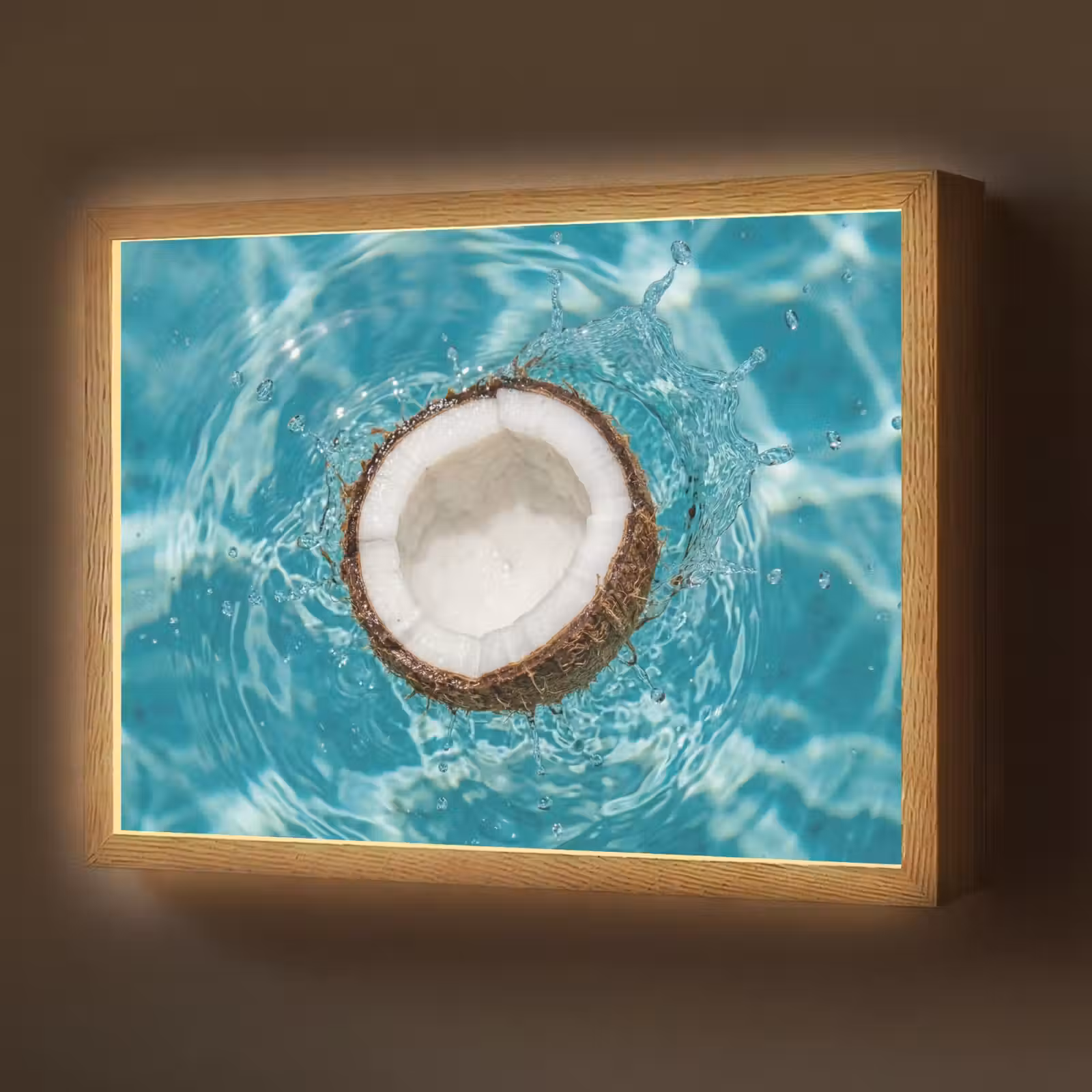 Lightbox - Wandlamp - Kokosnoot - Water - Wit — 1