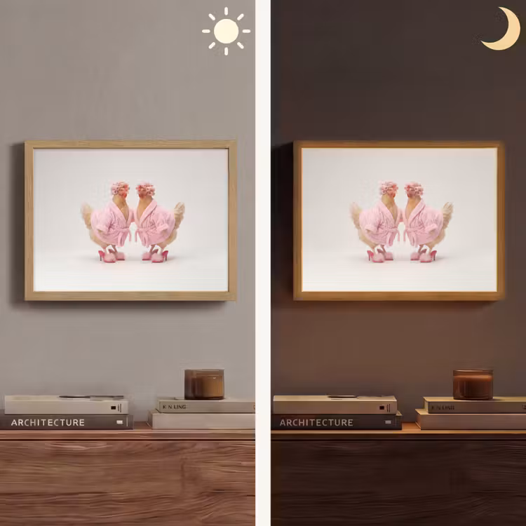 Lightbox - Wandlamp - Kippen - Badjas - Krukspelden - Hakken — 6