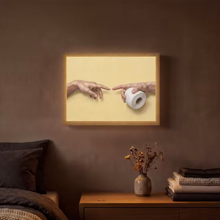 Lightbox - Wandlamp - Klassiek - Kunst - Humor — 3