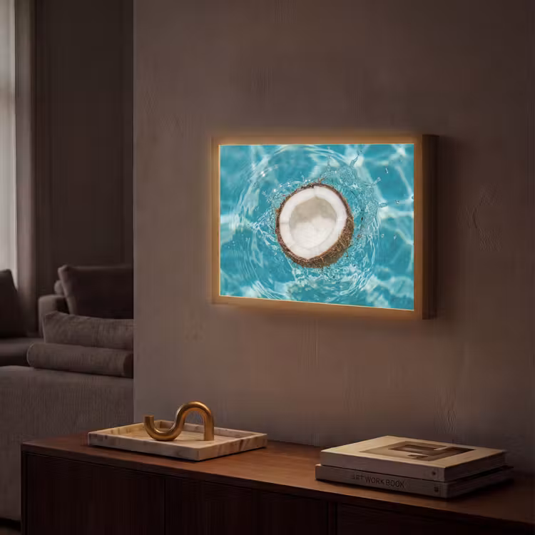 Lightbox - Wandlamp - Kokosnoot - Water - Wit — 2