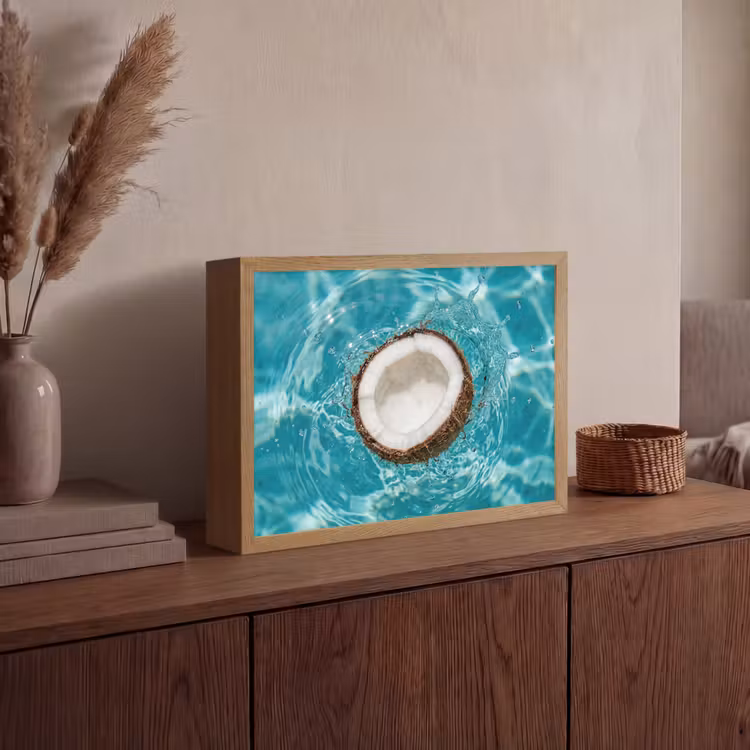 Lightbox - Wandlamp - Kokosnoot - Water - Wit — 4