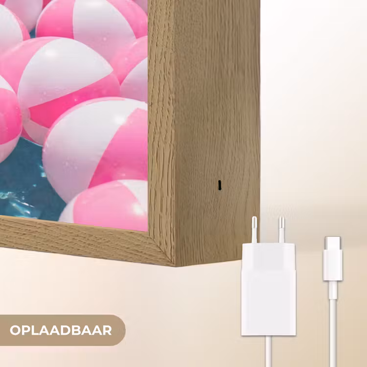 Lightbox - Wandlamp - Strandballen - Roze - Water — 7