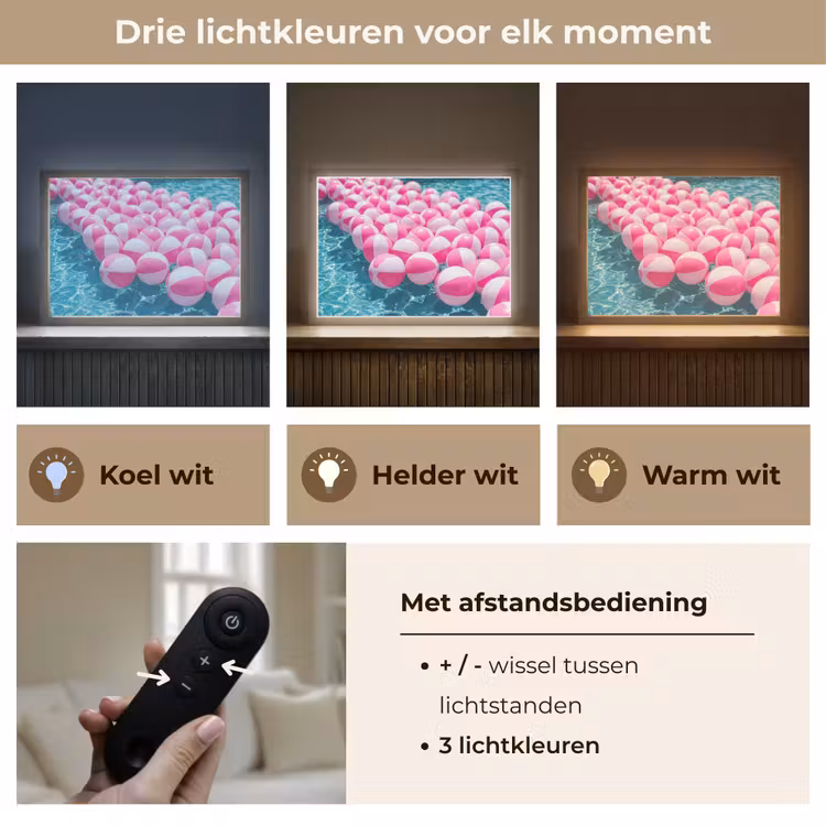 Lightbox - Wandlamp - Strandballen - Roze - Water — 8