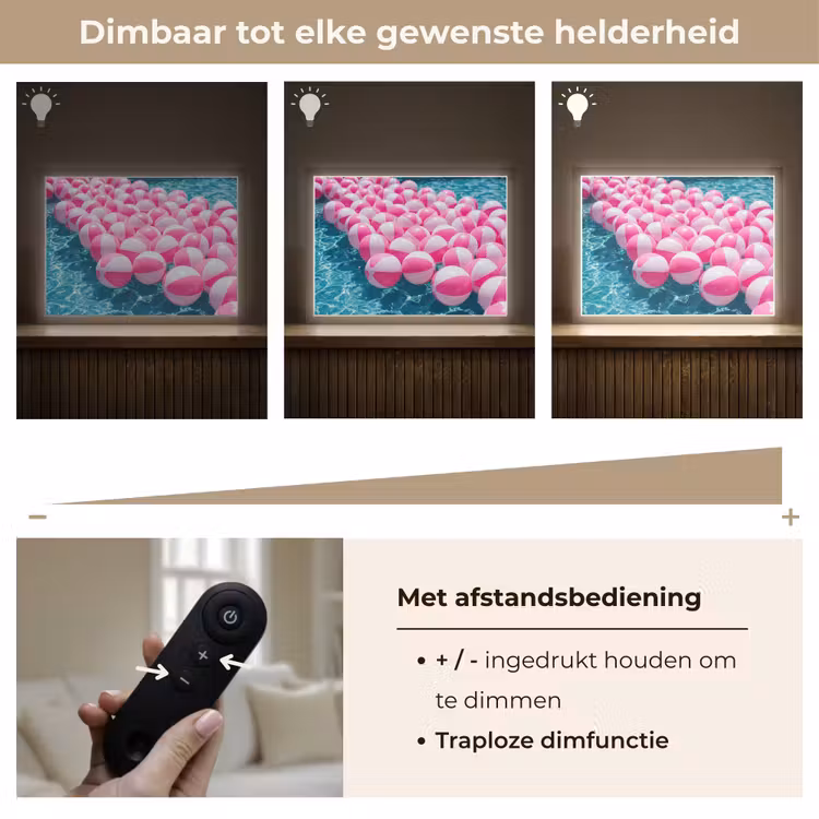 Lightbox - Wandlamp - Strandballen - Roze - Water — 9