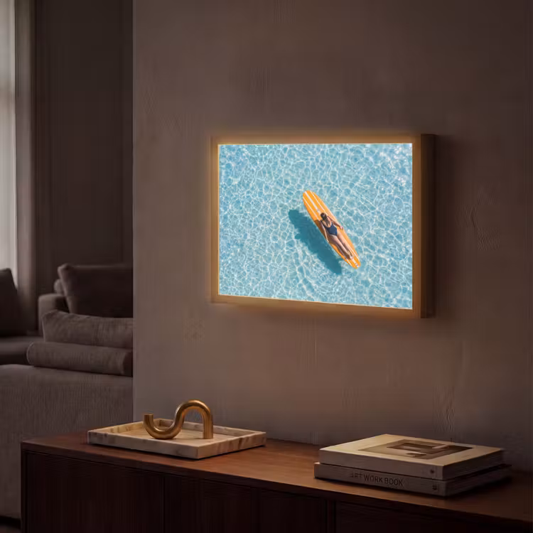 Lightbox - Wandlamp - Surfboard - Water - Badpak - Oranje — 2