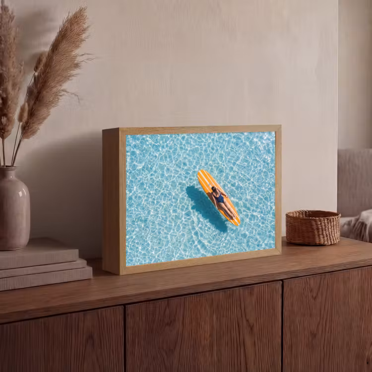 Lightbox - Wandlamp - Surfboard - Water - Badpak - Oranje — 4