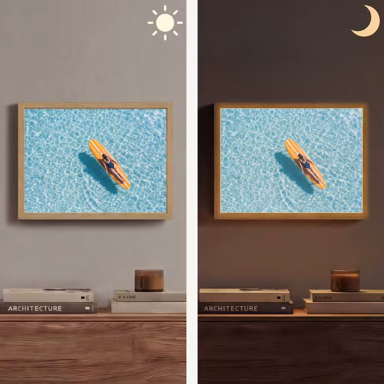 Lightbox - Wandlamp - Surfboard - Water - Badpak - Oranje — 6
