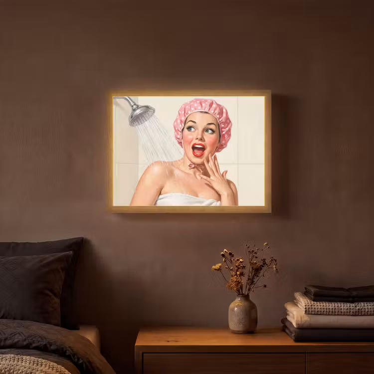 Lightbox - Wandlamp - Vrouw - Douche - Roze — 3