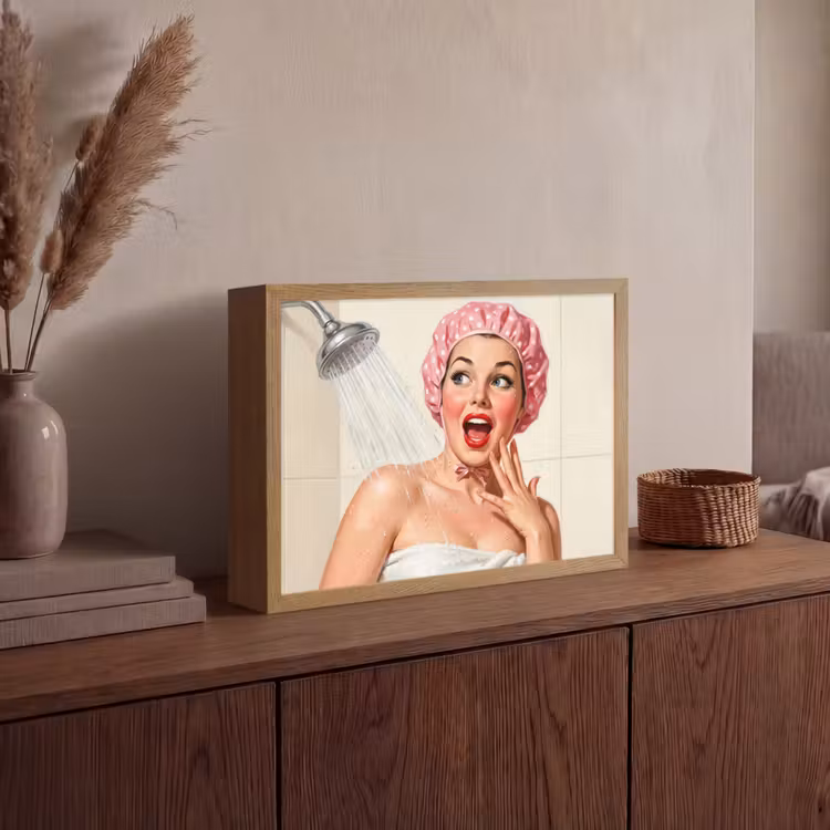 Lightbox - Wandlamp - Vrouw - Douche - Roze — 4