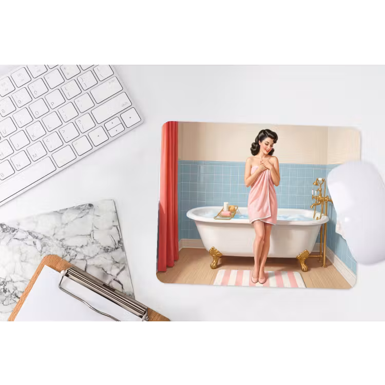 Muismat - Badkamer - Vrouw - Roze — 2