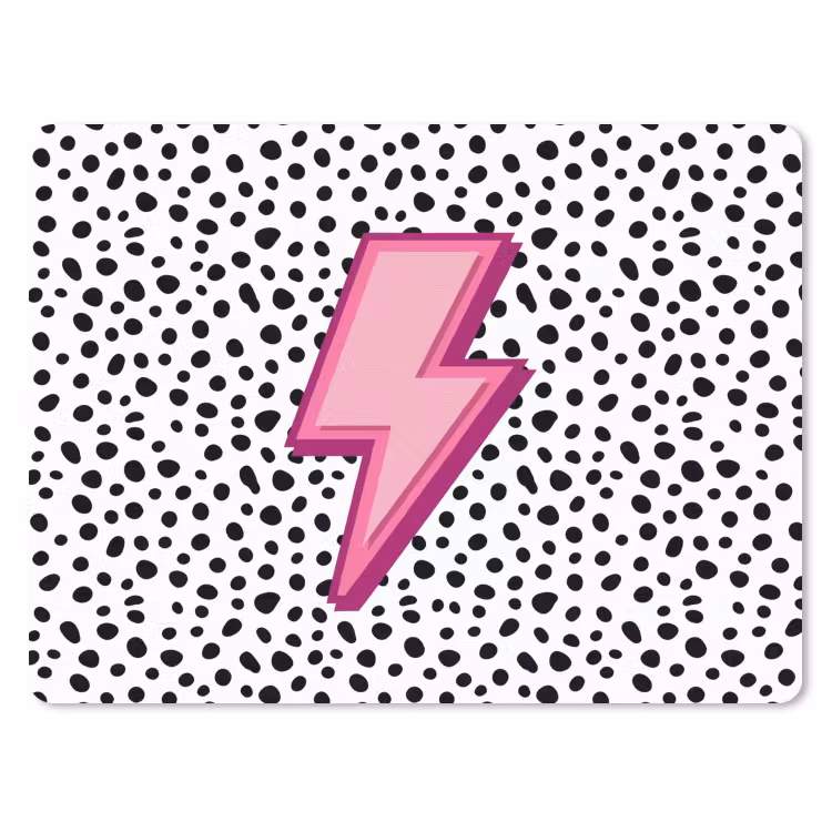 Muismat - Bliksem - Roze - Stippen — 1