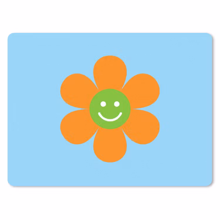 Muismat - Bloem - Smiley - Kleurrijk — 1