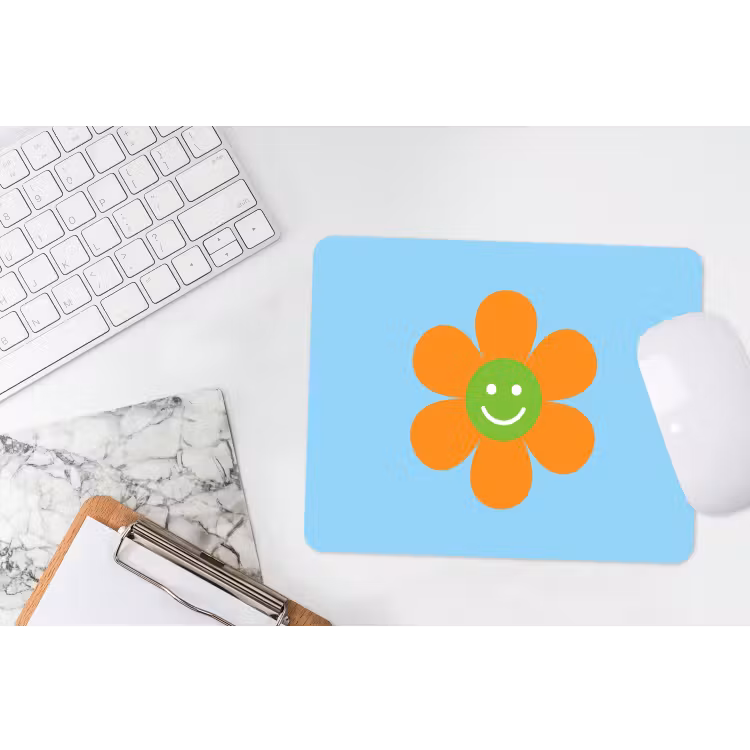 Muismat - Bloem - Smiley - Kleurrijk — 2