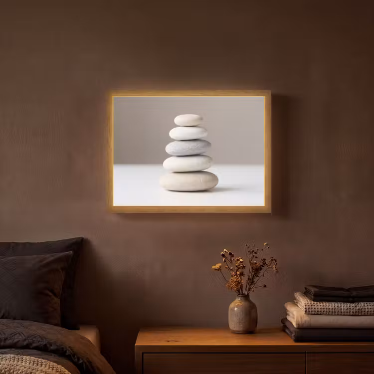 Lightbox - Wandlamp - Gestapelde - Stenen - Grijs — 3