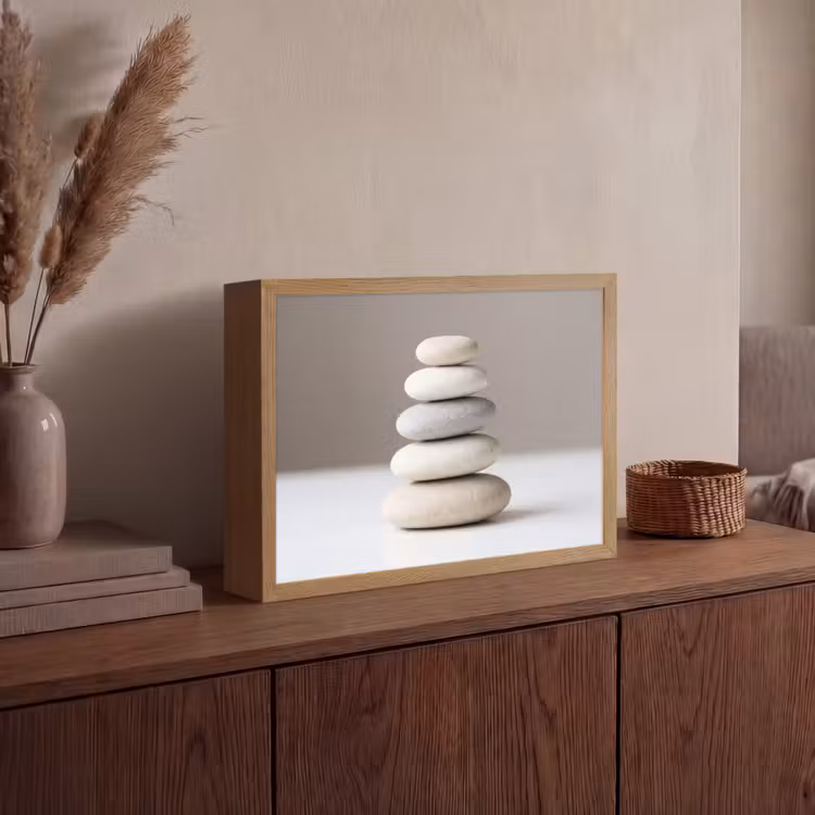 Lightbox - Wandlamp - Gestapelde - Stenen - Grijs — 4