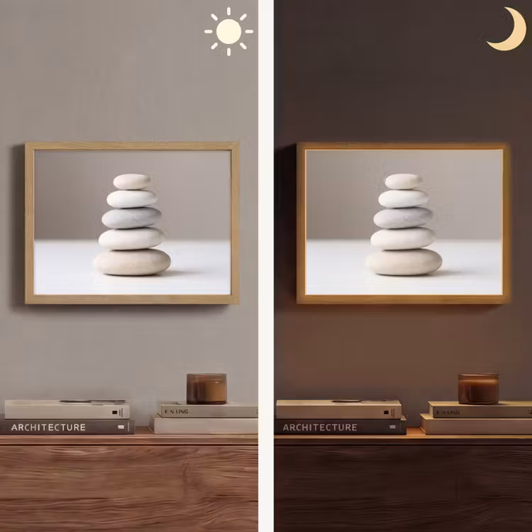 Lightbox - Wandlamp - Gestapelde - Stenen - Grijs — 6
