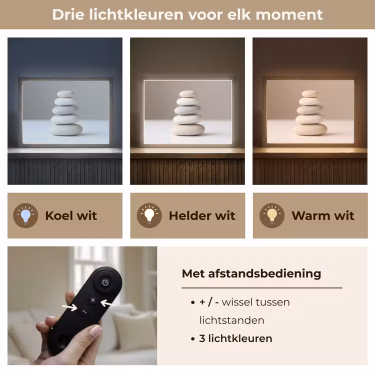 Lightbox - Wandlamp - Gestapelde - Stenen - Grijs — 8
