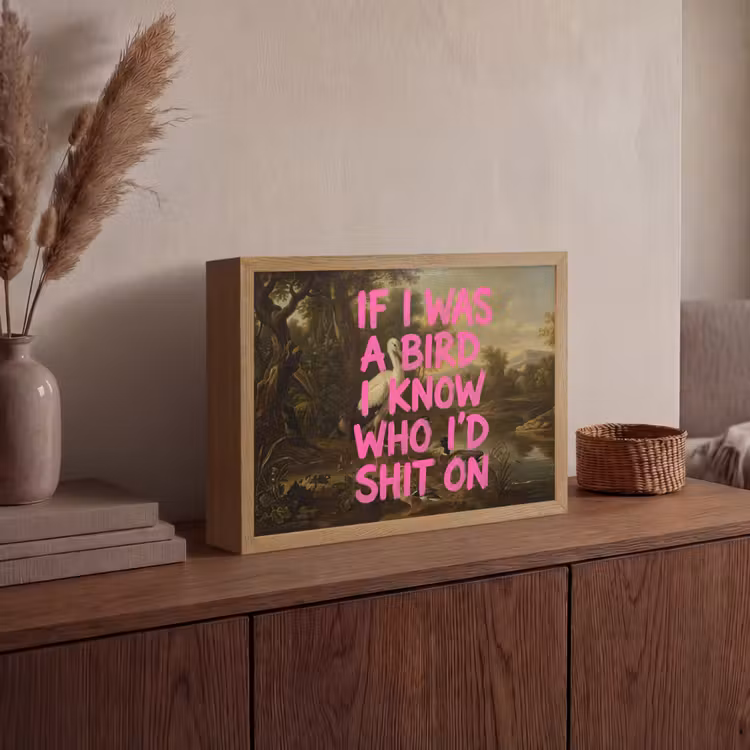 Lightbox - Wandlamp - Klassiek - Humor - Roze — 4