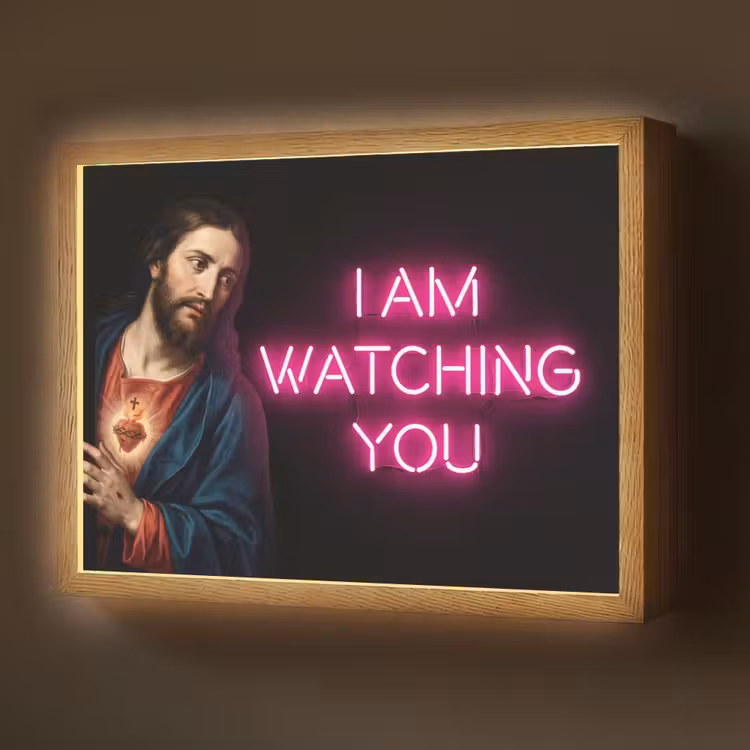 Lightbox - Wandlamp - Man - Tekst - Neon — 1