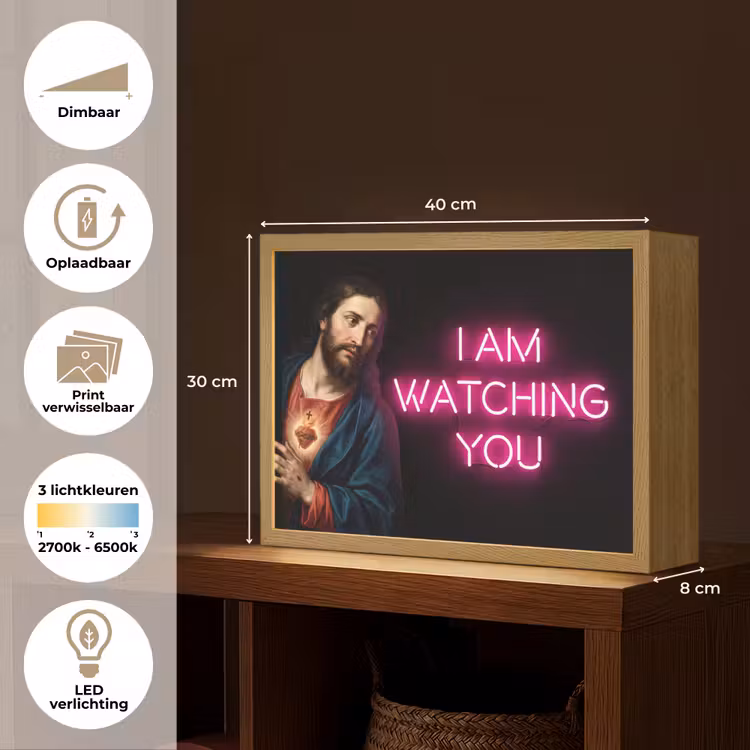 Lightbox - Wandlamp - Man - Tekst - Neon — 10