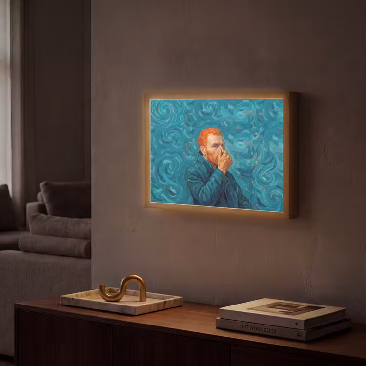 Lightbox - Wandlamp - Portret - Klassiek - Blauw — 2