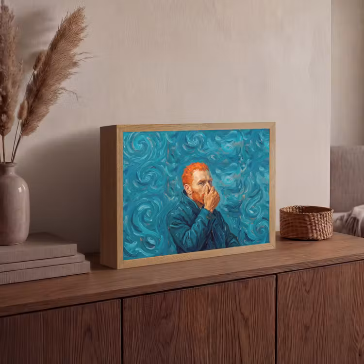 Lightbox - Wandlamp - Portret - Klassiek - Blauw — 4