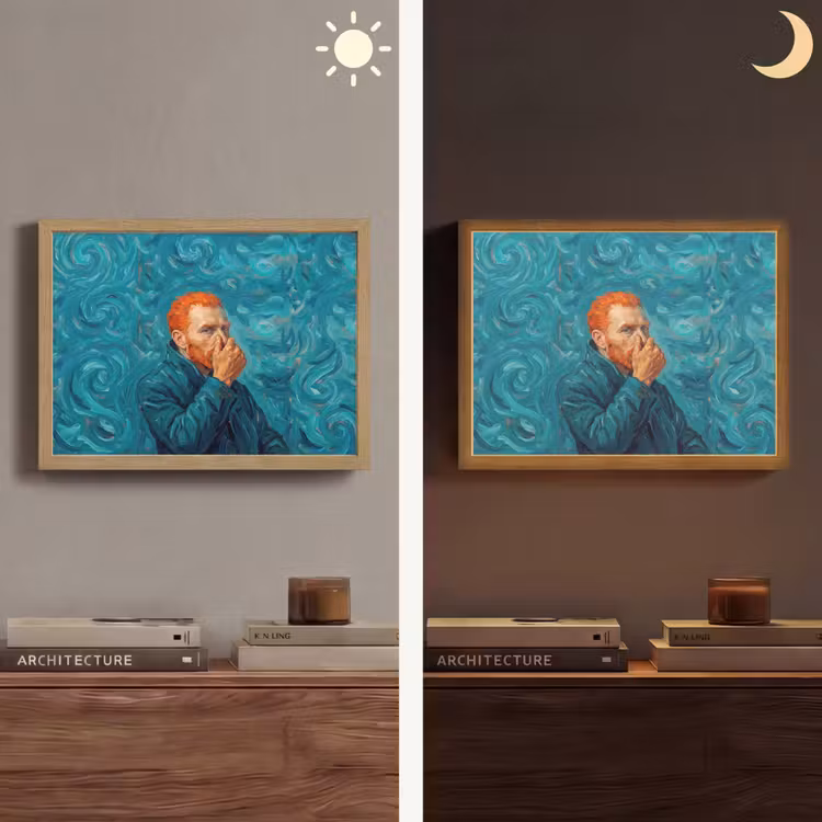 Lightbox - Wandlamp - Portret - Klassiek - Blauw — 6
