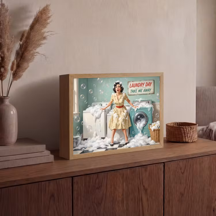 Lightbox - Wandlamp - Retro - Blauw - Vrouw — 4