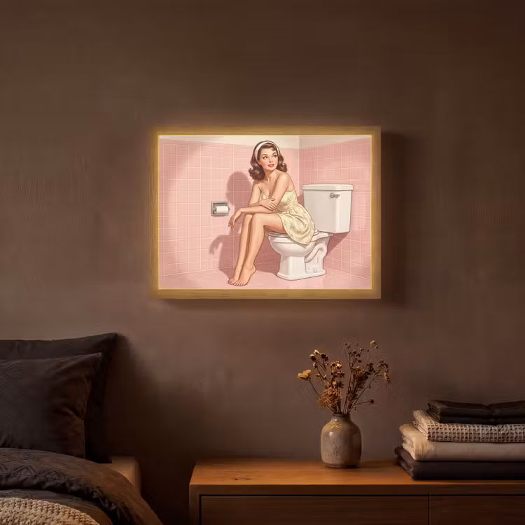 Lightbox - Wandlamp - Roze - Retro - Vrouw — 3