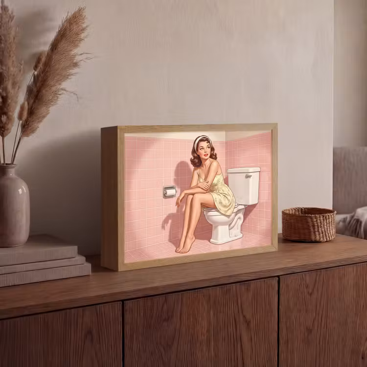 Lightbox - Wandlamp - Roze - Retro - Vrouw — 4