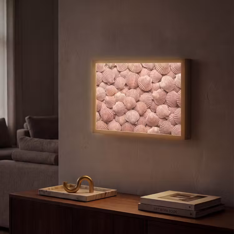Lightbox - Wandlamp - Schelpen - Patroon - Roze — 2